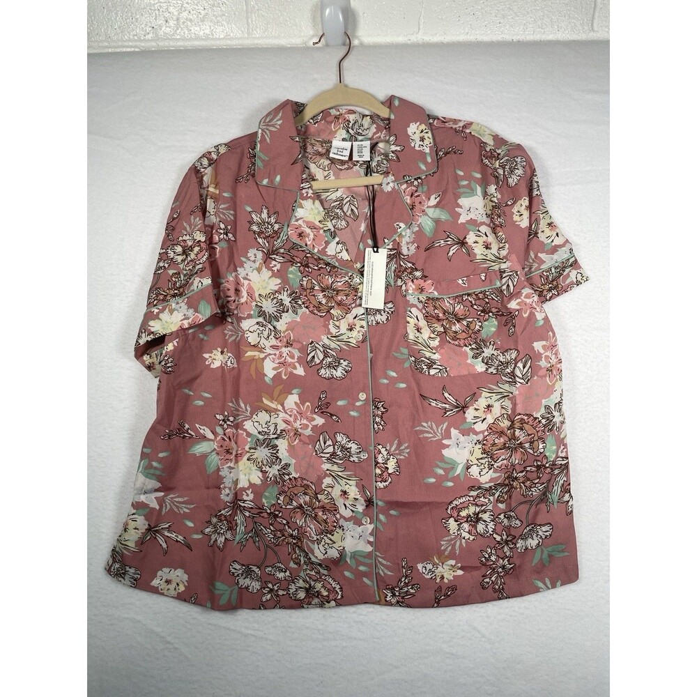 womens Pjs Pajamas XL Cupcakes and Cashmere Pink Floral Print New Tags